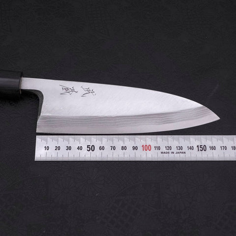 Deba Blue Steel #2 Damascus Shitan Handle 165mm