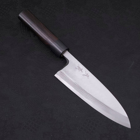 Deba Blue Steel #2 Damascus Shitan Handle 165mm
