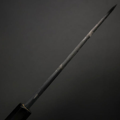 Deba Double Bevel White Steel #2 Kurouchi Buffalo Magnolia Handle 180mm