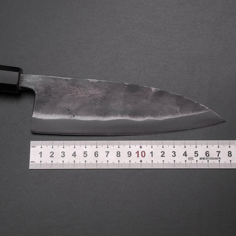Deba Double Bevel White Steel #2 Kurouchi Buffalo Magnolia Handle 180mm