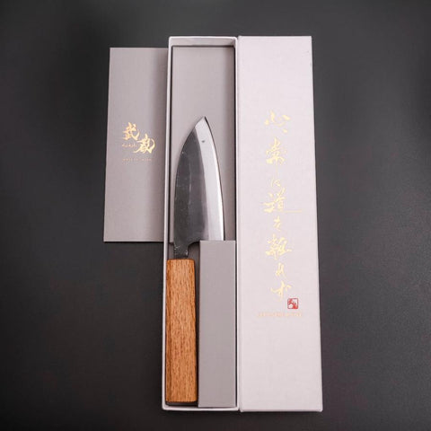 Deba Double Bevel White Steel #2 Kurouchi Oak Handle 105mm