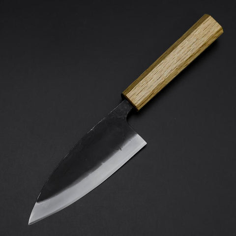 Deba Double Bevel White Steel #2 Kurouchi Oak Handle 130mm