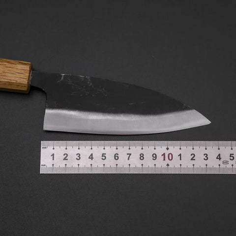 Deba Double Bevel White Steel #2 Kurouchi Oak Handle 130mm