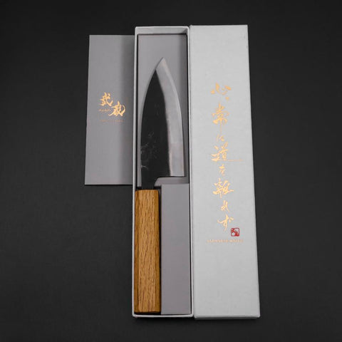 Deba Double Bevel White Steel #2 Kurouchi Oak Handle 130mm