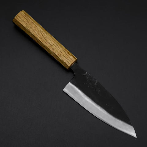 Deba Double Bevel White Steel #2 Kurouchi Oak Handle 130mm