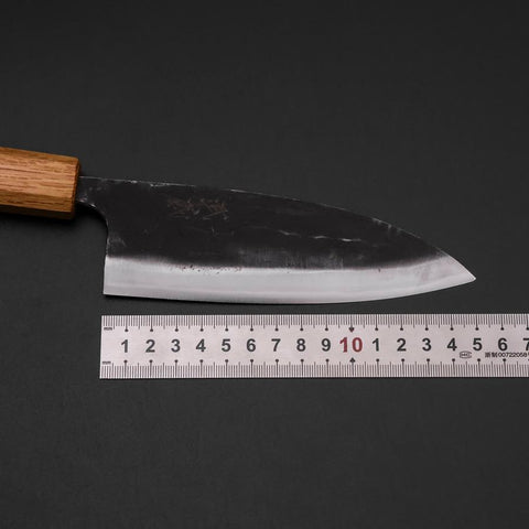 Deba Double Bevel White Steel #2 Kurouchi Oak Handle 150mm