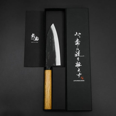 Deba Double Bevel White Steel #2 Kurouchi Oak Handle 150mm