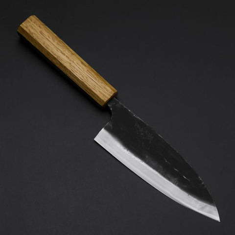 Deba Double Bevel White Steel #2 Kurouchi Oak Handle 150mm