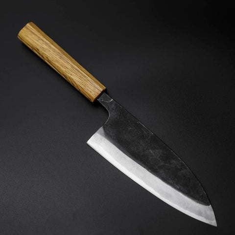 Deba Double Bevel White Steel #2 Kurouchi Oak Handle 180mm