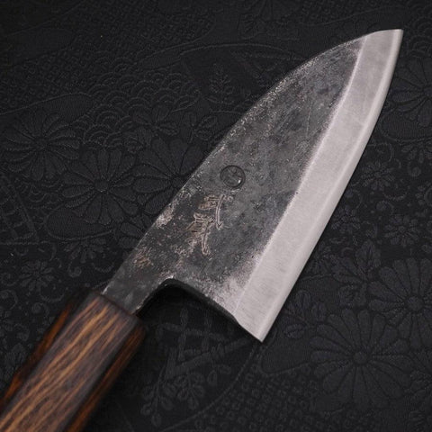 Deba Double Bevel White Steel #2 Kurouchi Sumi Urushi Handle 105mm