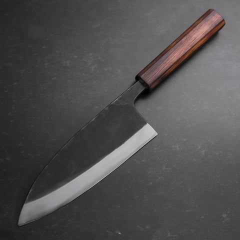 Deba Double Bevel White Steel #2 Kurouchi Sumi Urushi Handle 180mm