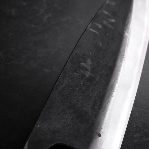 Deba Double Bevel White Steel #2 Kurouchi Sumi Urushi Handle 180mm