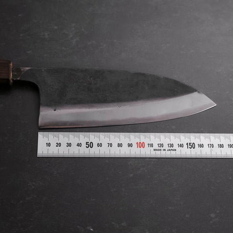 Deba Double Bevel White Steel #2 Kurouchi Sumi Urushi Handle 180mm