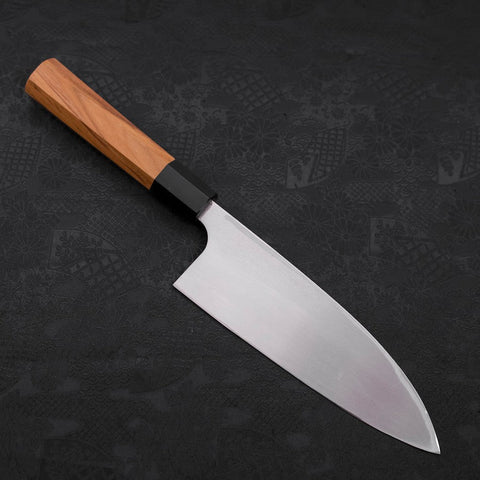 Deba Left Hand AUS-10 Polished Buffalo Teak Handle 180mm