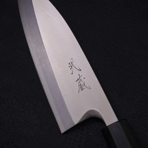 Deba Left Hand Silver Steel #3 Kasumi Buffalo Ebony Handle 165mm