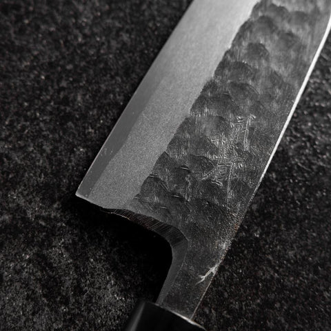 Deba Left Hand White Steel #2 Kurouchi Tsuchime Cherry Handle 165mm