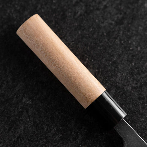 Deba Left Hand White Steel #2 Kurouchi Tsuchime Cherry Handle 165mm