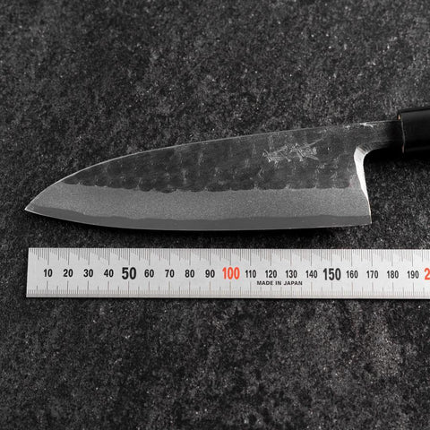Deba Left Hand White Steel #2 Kurouchi Tsuchime Cherry Handle 165mm
