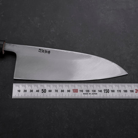Deba Left Hand White Steel #2 Kurouchi Tsuchime Cherry Handle 180mm