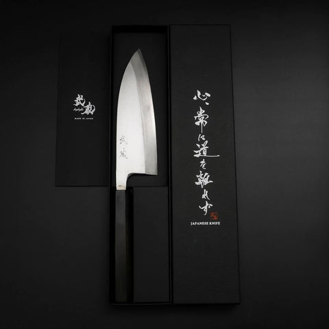 Deba Silver Steel #3 Kasumi Buffalo Ebony Handle 165mm