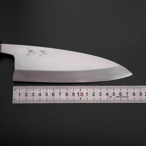 Deba Silver Steel #3 Kasumi Buffalo Ebony Handle 180mm