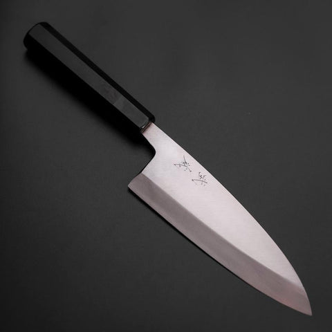 Deba Silver Steel #3 Kasumi Buffalo Ebony Handle 180mm
