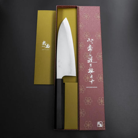 Deba Silver Steel #3 Kasumi Buffalo Ebony Handle 210mm