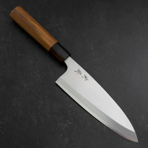Deba Silver Steel #3 Kasumi Buffalo Teak Handle 180mm