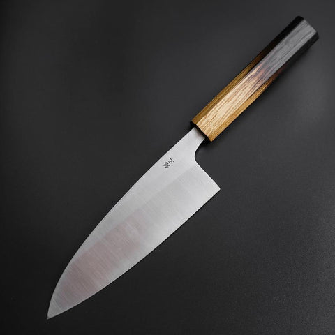 Deba Silver Steel #3 Kasumi Yaki Urushi Handle 180mm