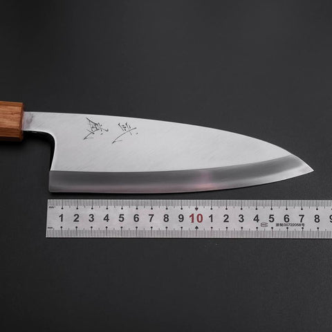Deba Silver Steel #3 Kasumi Yaki Urushi Handle 180mm