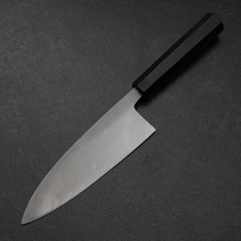 Deba White Steel #2 Kasumi Chokin Dragon Buffalo Ebony Handle 180mm