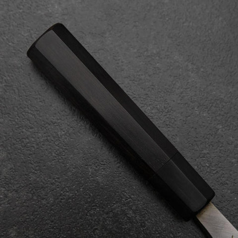 Deba White Steel #2 Kasumi Chokin Dragon Buffalo Ebony Handle 180mm