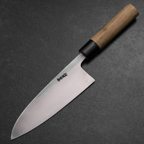 Deba White Steel #2 Kurouchi Tsuchime Cherry Handle 165mm