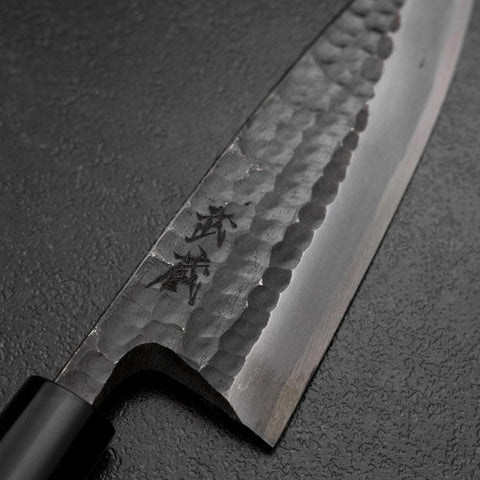 Deba White Steel #2 Kurouchi Tsuchime Cherry Handle 165mm