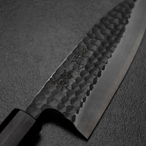 Deba White Steel #2 Kurouchi Tsuchime Walnut Handle 150mm