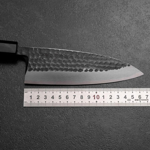 Deba White Steel #2 Kurouchi Tsuchime Walnut Handle 165mm