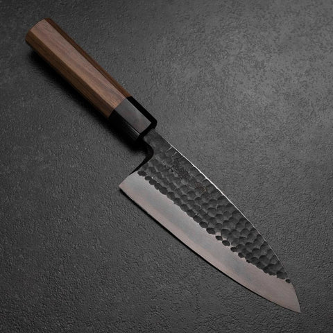 Deba White Steel #2 Kurouchi Tsuchime Walnut Handle 165mm