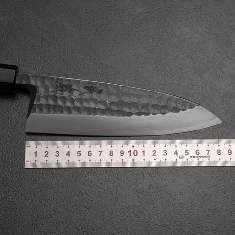 Deba White Steel #2 Kurouchi Tsuchime Walnut Handle 180mm