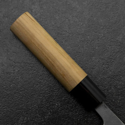 Deba White Steel #2 Left-Hand Kurouchi Tsuchime Cherry Handle 150mm