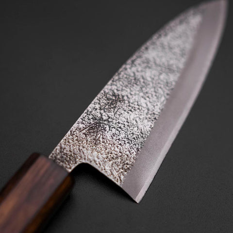 Deba White Steel #2 Nashiji Sumi Urushi Handle 120mm