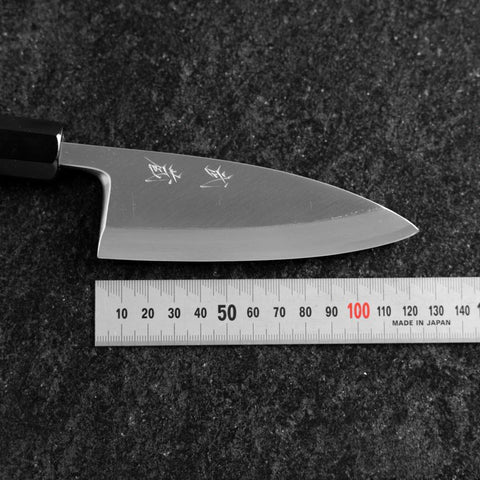 Deba White Steel #2 Polished Buffalo Ebony Handle 120mm