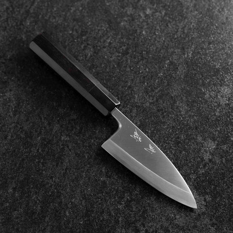 Deba White Steel #2 Polished Buffalo Ebony Handle 120mm