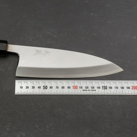 Deba White Steel #2 Kasumi Buffalo Ebony Handle 180mm