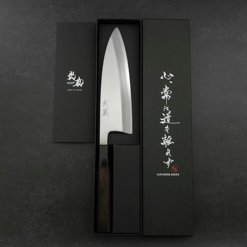 Deba White Steel #2 Kasumi Buffalo Ebony Handle 180mm