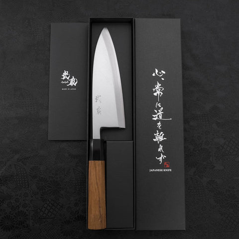 Deba White Steel #2 Kasumi Buffalo Teak Handle 180mm