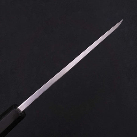 Deba White Steel #2 Kasumi Chokin Gold Sakura-Fuji Buffalo Ebony Handle 180mm