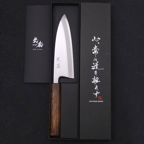Deba White Steel #2 Kasumi Sumi Urushi Handle 165mm