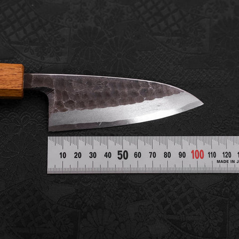 Deba White Steel #2 Kurouchi Tsuchime Yaki Urushi Handle 105mm