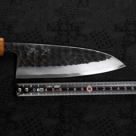 Deba White Steel #2 Kurouchi Tsuchime Yaki Urushi Handle 150mm