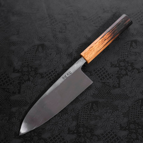 Deba White Steel #2 Kurouchi Tsuchime Yaki Urushi Handle 165mm